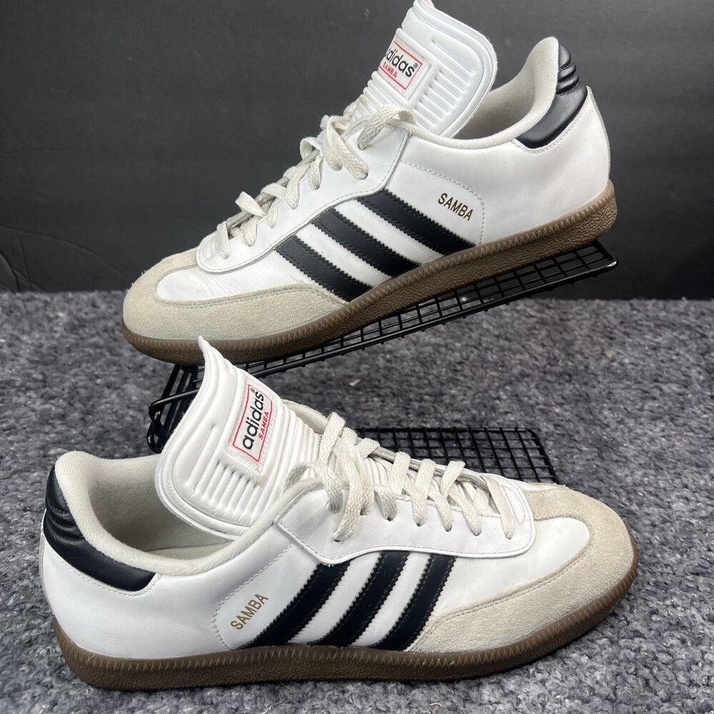 Adidas Mens Samba Classic 772109 Mens White Casual Shoes Sneakers Size 11